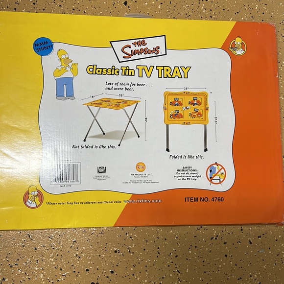 Brand New Homer Simpson Classic Tin Tray Table - Picture 6 of 6